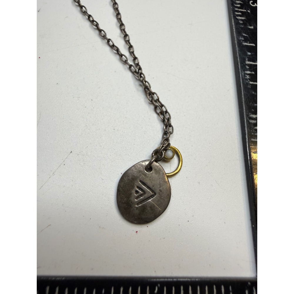 ZILPADA Sterling Silver Talisman Pendant Necklace Handcrafted Geometric Symbol